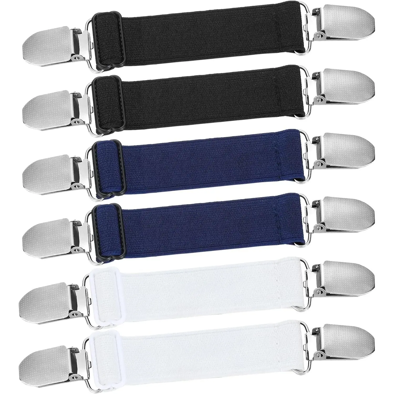 6-Pcs Adjustable Elastic Pant Waist Tightener Clip Belt, Elastic Band Clothes Accessory for Women, Accessories