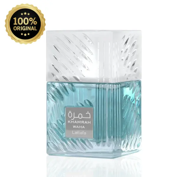 Lattafa Khamrah Waha Eau De Parfum (3.4 Oz/100ml) - Premium Unisex EDP Liquid Colognes Fluid Spray, Mineral Fresh, Aromatic-Woody, Amber Vanilla, Citrus Notes, All Seasons Fragrance, Fresh Mineral