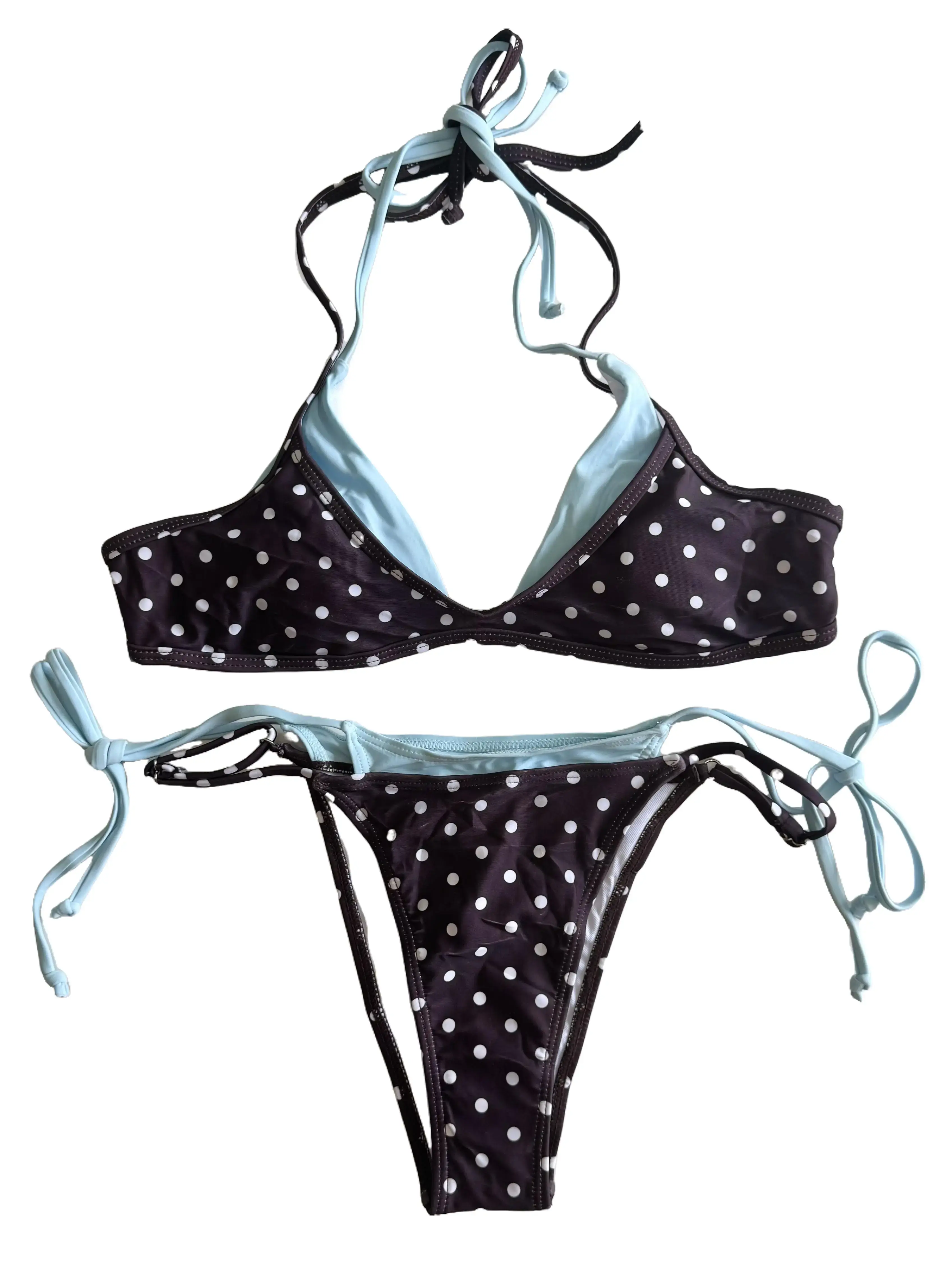 Polka Dot Double Layer Bikini Set
