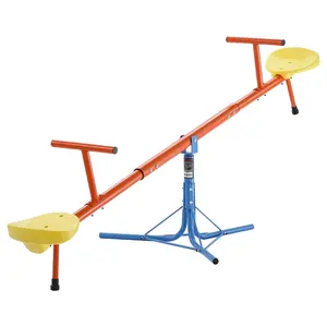 VEVOR Kids Seesaw, 100 lbs Load Capacity per Seat, Sit and Spin Teeter Totter with 3-prong Support Legs, Kids Outdoor Playground Equipment, Swiveling 360 Degrees Rotating for Children Aged 3+