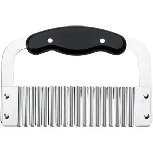 Crinkle-Cut Wave Slicer French Fry Vegetable Cutter, Stainless Steel Blade, For Waffle Fries Chips Decorative Vegetables, Holiday Meal Prep And Baby-Led Weaning