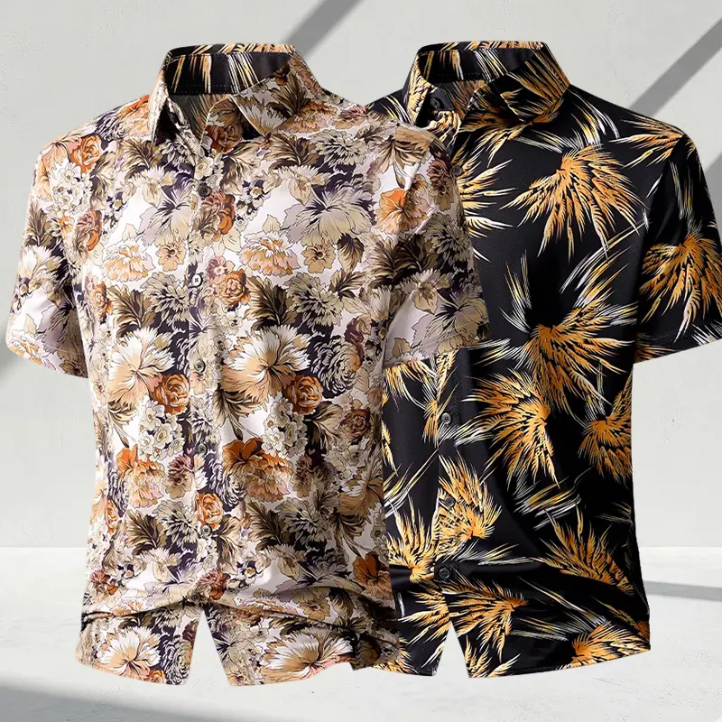 open lace back dress Midnight Fiesta Men's Hawaiian Shirt