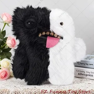 Two-Color Splice New Monster Original Plush Toy 20-22Cm Ugly Funk Monster Fluffy Halloween Gothic Decoration Doll Gift