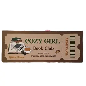 Cozy Girl Bookclub Bookmark with Warm Tea and Crumbly Scones Provided for Lifetime Members