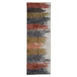 Garvee Washable Area Rugs,Modern  Print Distressed Indoor Rugs for Bedroom Soft Low-Pile Area Rug for Living Room with Rubber Backing Low Pile for Home Office