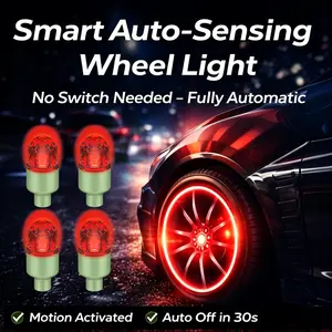 QIFOR Tire Valve Caps, Vibration-Sensitive Tire Valve Cap,Corrosion Resistant Leak-Proof Tire Pressure Caps, Universal for Car, Truck, SUV, Motorcycles, Bike