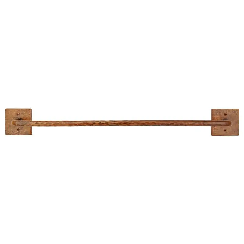 30" Hand Hammered Copper Towel Bar