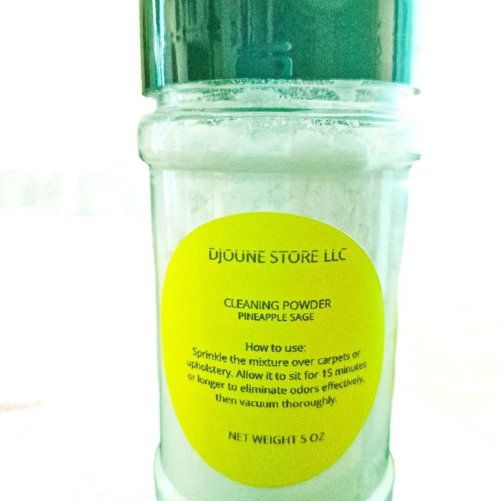 Nature-Infused Pineapple Sage Scented Powder Carpet Deodoriser Cleaner - Wood-Safe Formula for Room/Kitchen Freshening, Cloth-Compatible