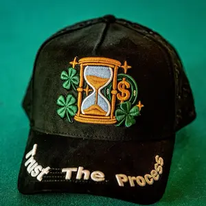 Trust the Process BLACK Embroidered Cap with Box Packaging for Stylish Wear