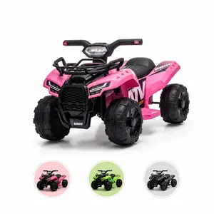 [Summervibes] Bobike 6V Electric Kids ATV Quad Pink with Headlights MP3 USB ASTM Certified Safe PP Material Ride On Toy Car for Boys Girls Tricycle Ride On Wheels