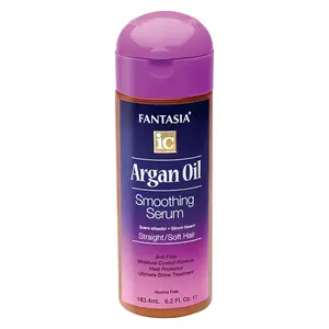Fantasia IC Argan Oil Smoothing Serum 6 oz Frizz Control Heat Protection Shine for All Hair Types Hydrates Nourishes Adds Shine