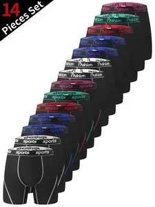 3/7/14-Pack Men's Boxer Briefs - Anti Ride-Up, Breathable Moisture-Wicking Underwear for Daily Comfort, Basic Multipack, Daily Casual Underwear