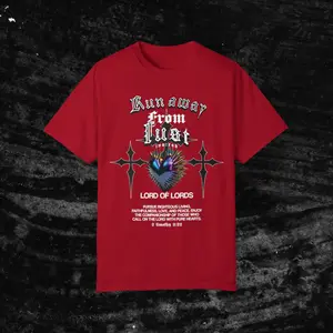 Unisex Run from Lust Garment-Dyed Tee