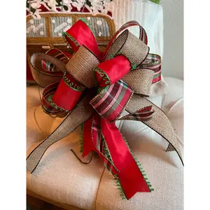 Christmas Bow| Tree topper | Mailbox Bow | Christmas Lantern Bows | Trees Bow