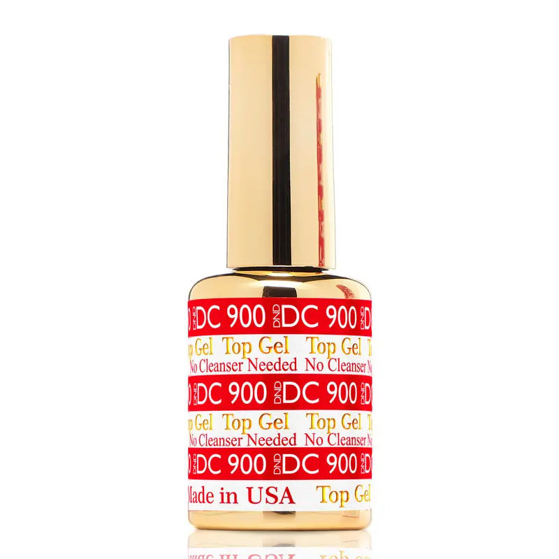 DND DC 900 Top Gel Nail Polish - 0.6oz Polygel Cosmetic, Low Cleanup, No Cleanser Needed, Cuticle Care, Nail Art, for DIY & Professional Manicures (Name-Included), Diy Manicure, Nail Supplies