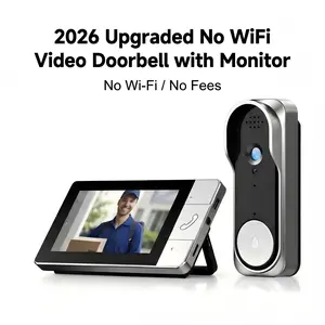 No WiFi Video Doorbell with Monitor – Wireless Doorbell Camera, Two-Way Talk, Night Vision, No App, No Monthly Fees