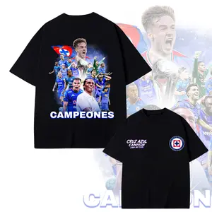 Cruz Azul Campeones 2026 T-Shirt, Liga MX Champion Fan Shirt, Vamos Azul Graphic Tee, La Máquina Soccer Club Shirt, Double Sided Print Streetwear Tee
