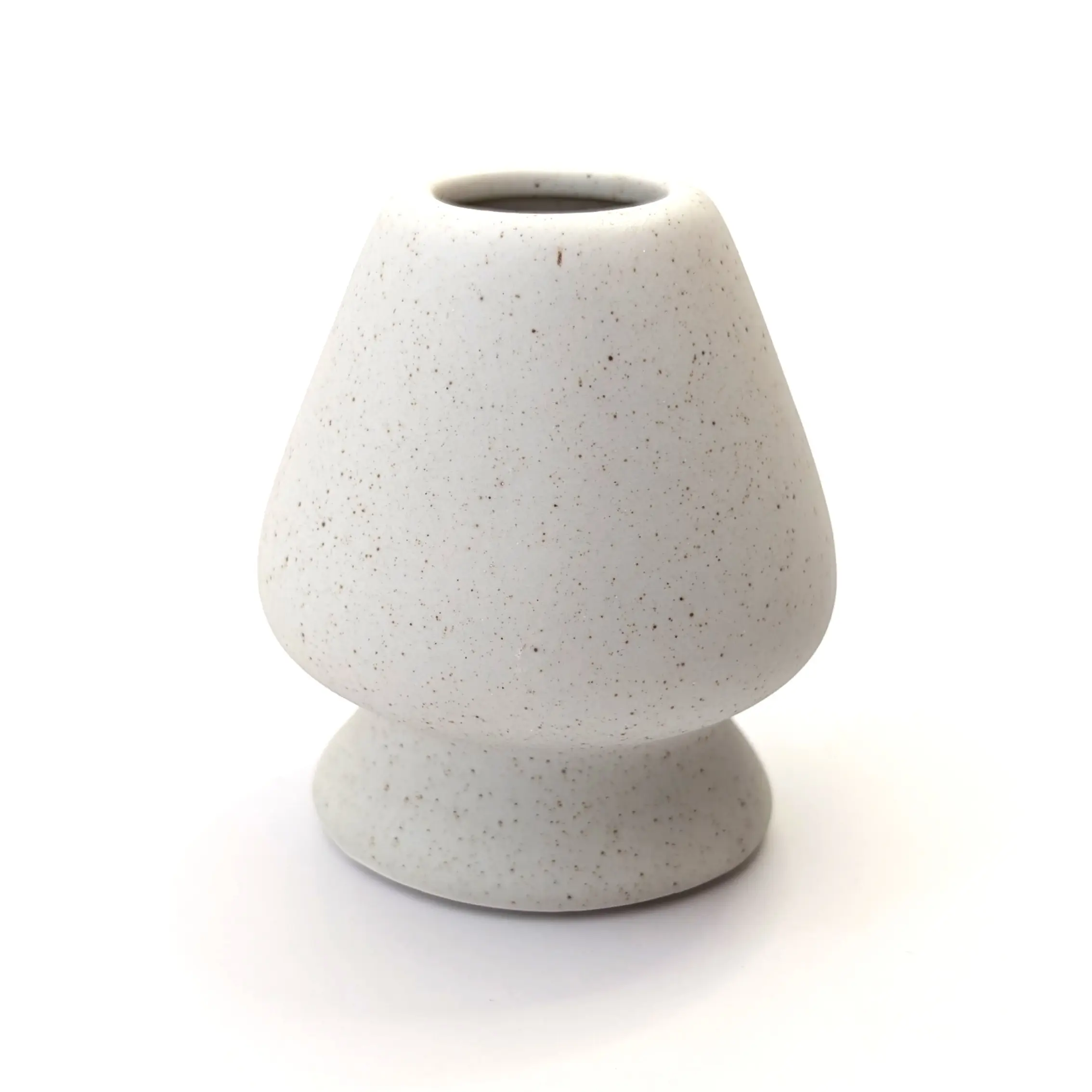 Matcha Whisk Holder Matt Ceramic Chasen Stand with Textured Finish for Tea Ceremony and Daily Ritual 2.5" x 3" Size