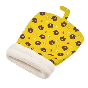 Cozy Cat Bed and Sleeping Bag Semi-Enclosed Design for Deep Sleep Ideal for Kittens and Small Dogs Three-Color Optional Cartoon Design