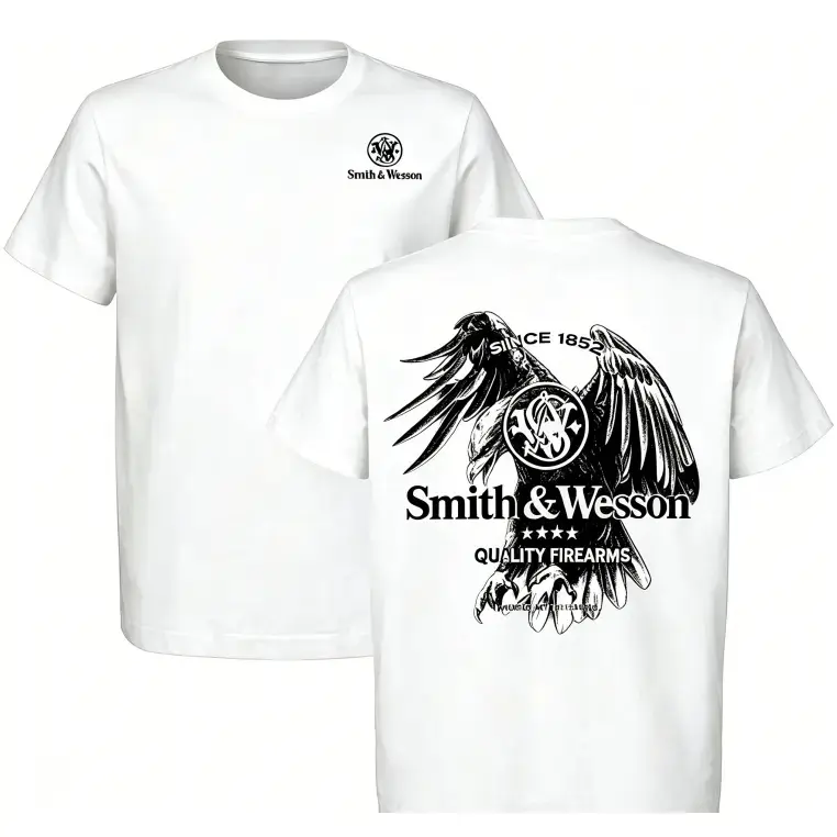 Vintage US Eagle Graphic T-Shirt for Men, 100% Cotton Western Military Style, Short Sleeve Lightweight Tactical Streetwear Top, Tshirt, Shortsleeve