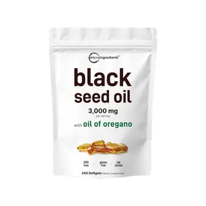 Micro Ingredients Black Seed Oil 3,000mg with Oil of Oregano, 240 Softgels