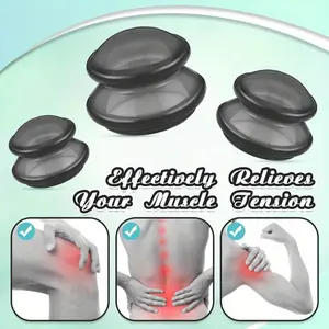 6PCS 3Size Cupping Kit for Massage Therapy Silicone Cupping Set Chinese Massage for Studio Household Cellulite Joint Pain Muscle Pain Body Care Comfort