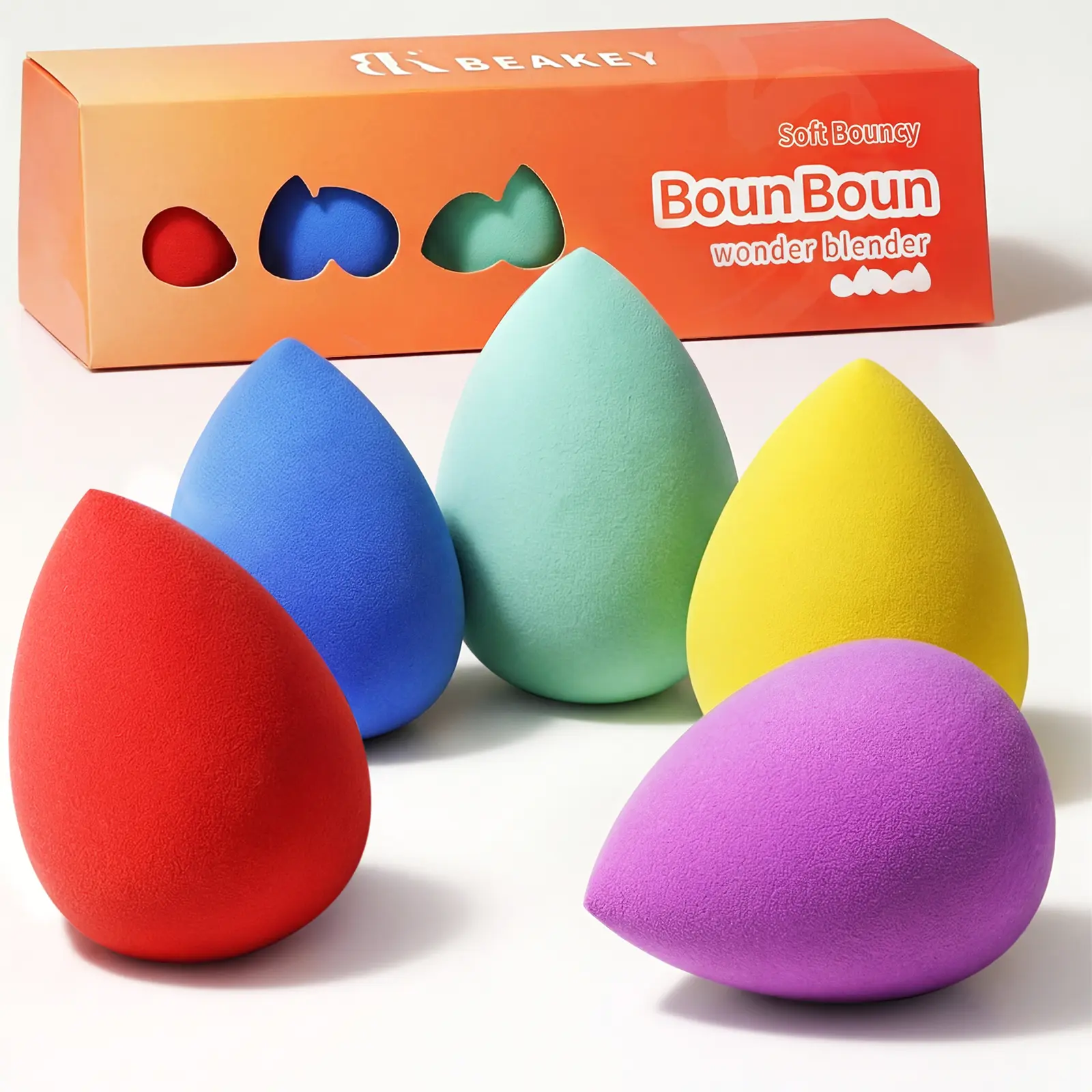 BEAKEY BounBoun Soft Bouncy Multi-Color Everyday Makeup Sponge BEAKEY BounBoun Soft Bouncy Multi-Color Everyday Makeup Sponge