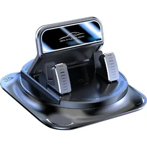 Dashboard Mobile Phone Holder, Car Phone Mount, 360-Degree Rotation, Anti-Slip Double-Layer, Shock-Absorbing Pad, Stable Navigation