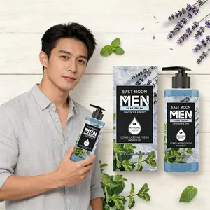 East Moon Peppermint Lavender Scented Bath Gel, Moisturizing and Hydrating, Gentle Cleansing for Body Skin, Refreshing and Mild Formula