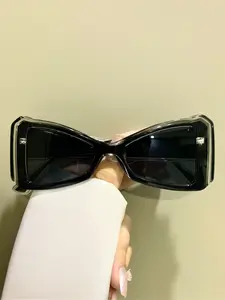 Women's Butterfly Cat Eye Glasses, Fashionable Metal Hinge Wide Frame Legs Eyeglasses, Stylish Eyewear for Ladies