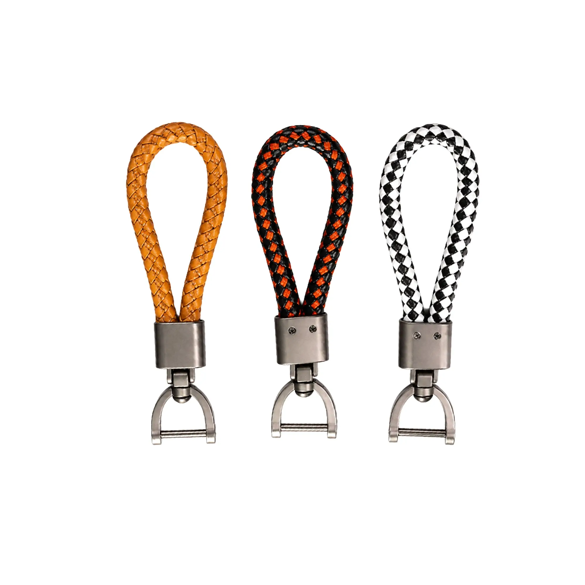 Handmade Leather Lanyard Keychain 5 Colors