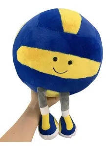 10 Inch Plush Sports Ball Toy, Rugby Football Volleyball Basketball Billiards, Creative Footed Doll Soft Stuffed Animal Gift, Soft Cuddly Gift
