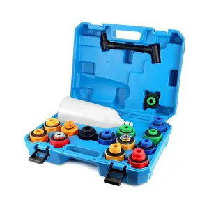 Oil Funnel Set for Engine Oil Change, Automotive Engine Oil Dispenser Funnel Kit with 14 Color-Coded Adapters and 1 Extension Tubes for VW, GM, , , Mazda,