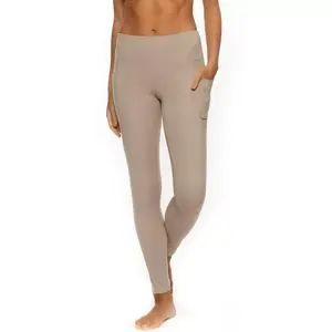 Felina Women's Athletic Pocket Legging (Cobblestone, Medium)