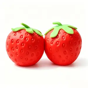 Toymendous Squeeze Strawberry - Extra Large 4" Rare Squishy Stress Ball for Adults & Kids 3+ - Fruity Fidget Toy for Stress Relief & Sensory Play - Safe & Durable Non-Toxic Material