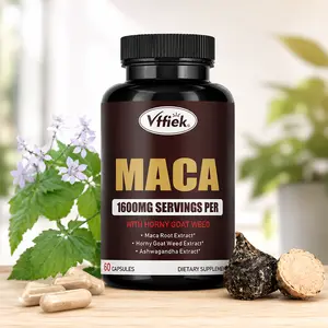 Vffiek Maca Root Dietary Daily Supplement - Herbal Wellness Formula, 60 Capsules