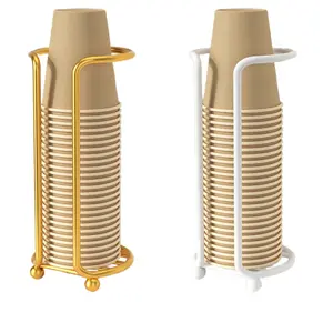 Water Cup Holder Stand, Disposable Cup Rack, Desktop Water Bottle Organizer, Coffee Tea Cup Storage Shelf, Tabletop Drink Holder