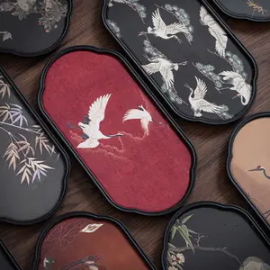 Tea tray dry tea tray absorbent tea table tea set retro