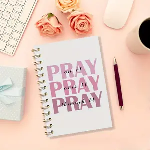 Preppy Notebook, Christian Gifts Journal, Devotional Notebook, Daily Prayer Journal, 5.5x8.3in, 50 Pages, Christian Notebook for Women, Paper Gifts