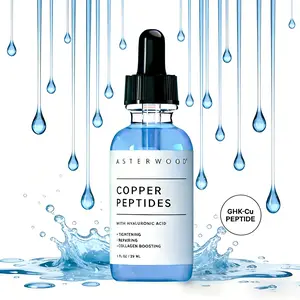 GHK-Cu Copper Peptide Serum - Anti-Aging Face Serum for Skin Tightening, Collagen Boost & Deep Hydration with Hyaluronic Acid