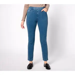 Quacker Factory Regular DreamJeannes Pull-On Slim Leg Jeans