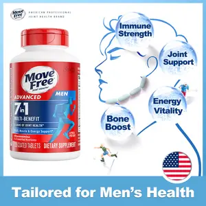 Move Free Advanced 7-in-1 Multi-Benefit Glucosamine Chondroitin with Essential Multivitamins for Men, 120 Tablets
