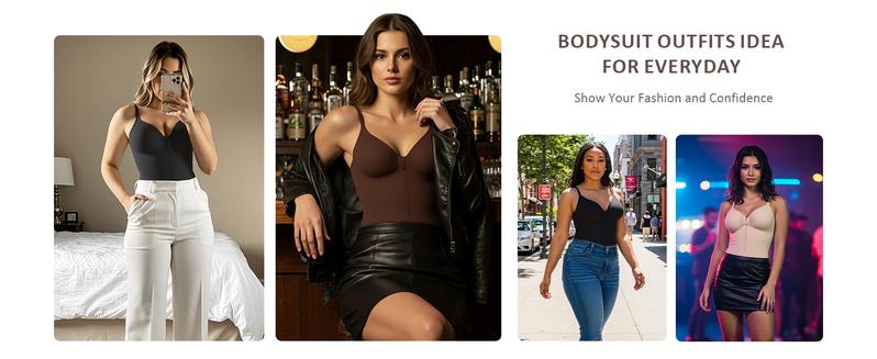 FeelinGirl Seamless Covered Bust Jumpsuit Thong Bodysuit Peach heart collar Fit Womenswear Comfort Shapewear Breathable Comfortable Day Tummy Tuck Garment Shaper Clothes Smooth Zipper Spaghetti Strap new TikTokShopBlackFriday