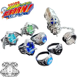 Katekyo Hitman Reborn! Future Arc Third Generation Panniglione Ring Set, Toy Necklace, REBORN! Anime Merchandise enthusiast jewelry gift cute cosplay