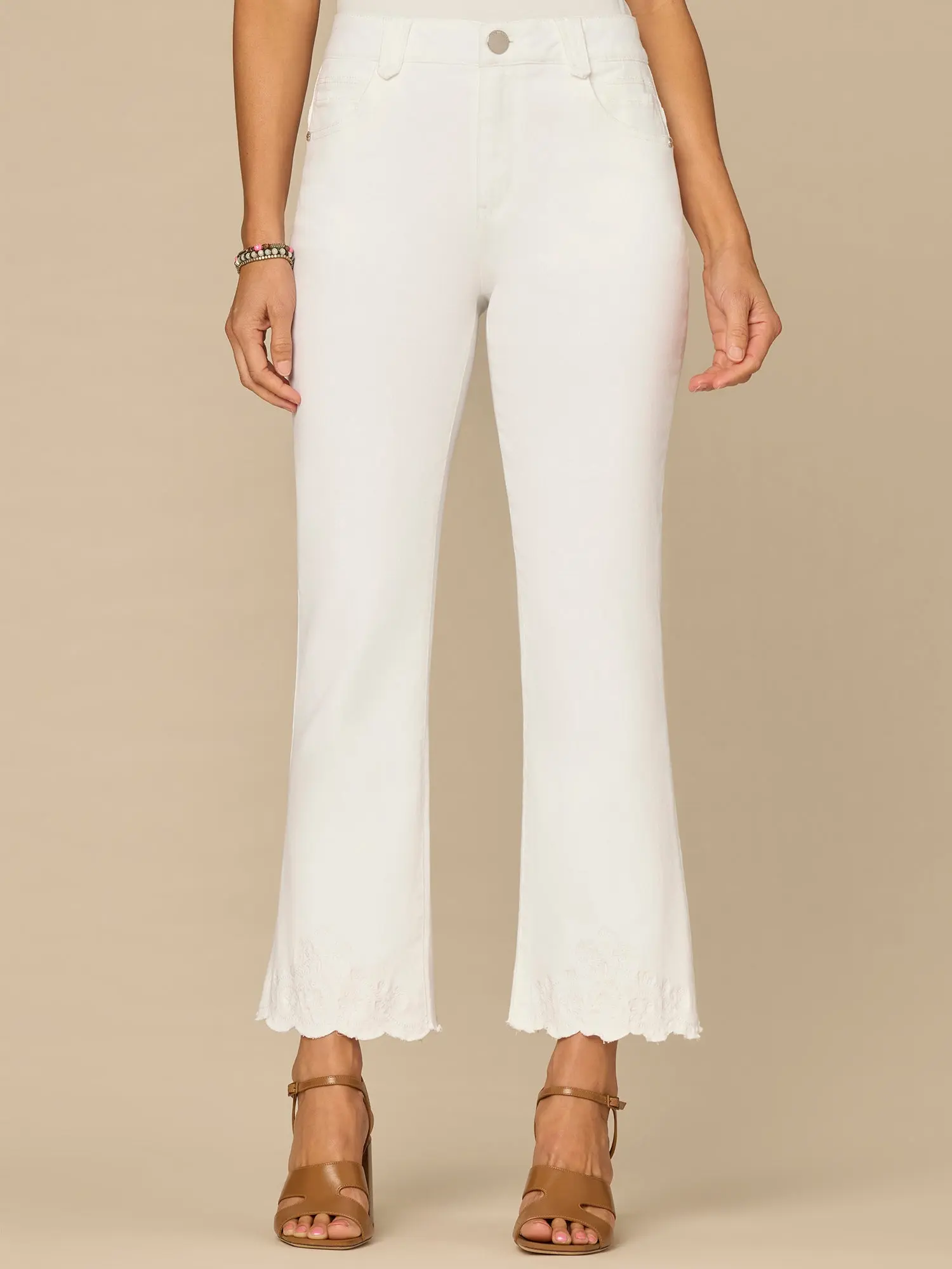 “Ab”solution® High Rise Cropped Hem Petite Itty Bitty Flare Pants