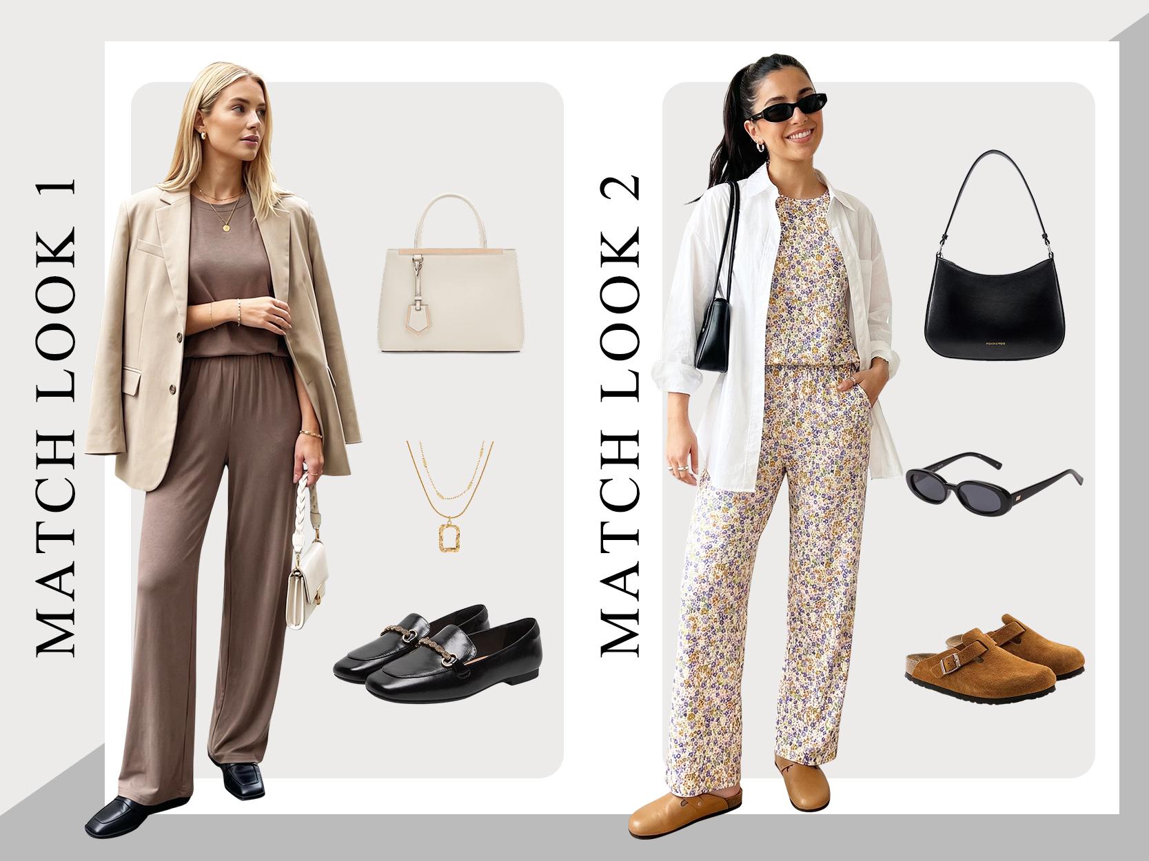 AUSELILY Cloud Soft 2 Piece Sets for Women Crew Neck Batwing Sleeve Top and Wide Leg Pants Lounge Casual Wear Home Outfit