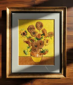 Needlepoint Heritage | Manchu Embroidery: Sunflowers — Purely Handcrafted Collectible — Custom Gifting for the Holidays