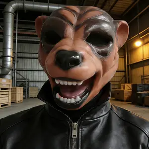 Hotline Miami Mark Hlm Comm Horror Beast Mask, Bloody Tiger Style Scary Latex Full Face Mask, Halloween Party Cosplay Festival Event