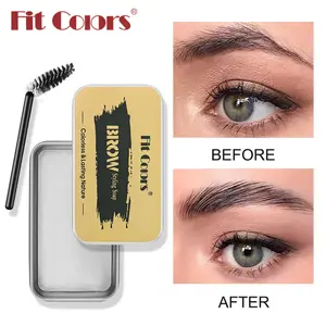 1/3PC Fit Colors Brow Styling Soap, Colorless Long Lasting Eyebrow Gel with Brush, Waterproof Natural Eyebrow Styling Wax, BrowSoap, EyebrowStyling, LongLasting, NaturalMakeup