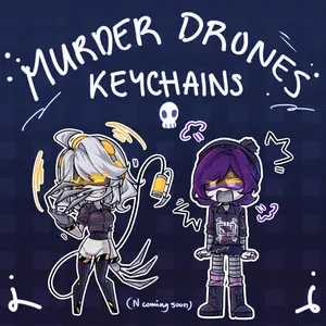 MURDER DRONES Keychains! V and Uzi Keychains - Cute, Durable, And Perfect For Bags, Keys, Or Gifts. Great For Daily Use Or As Thoughtful Little Gifts For Your Friends And Yourself.